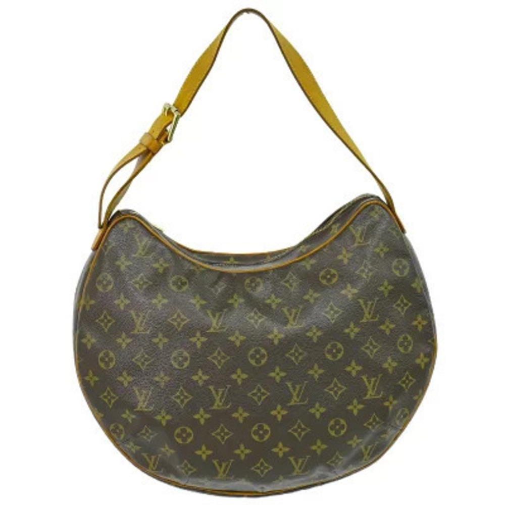 Louis Vuitton LV Croissant Monogram Shoulder Bag Canvas Leather Brown